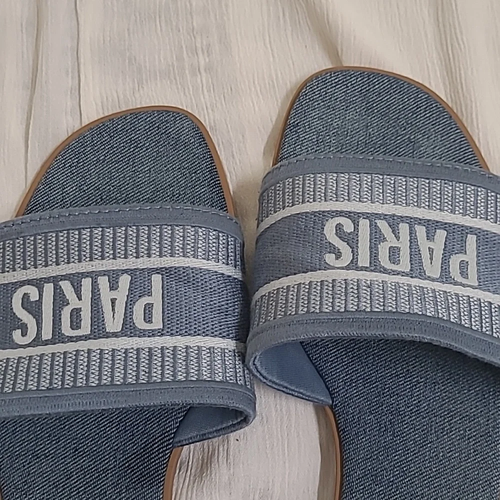 Steve Madden Blue Sporty Slide Sandals used good‎ condition